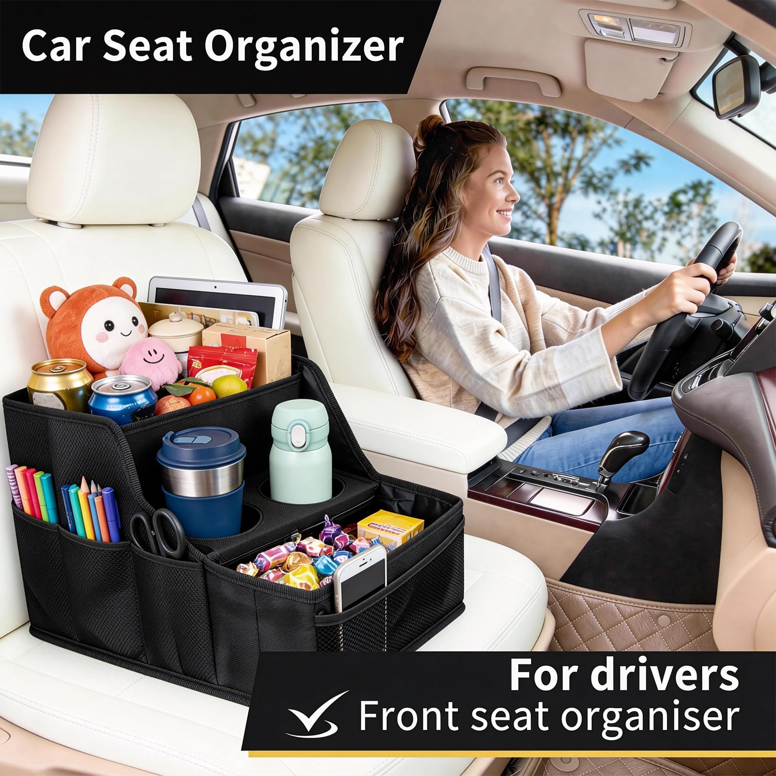 LLPHOACI backseat-durable-oxford-fabric organizer sturdy storage for road trips and daily errands.
