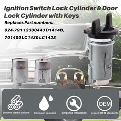 LLYZFED door lock cylinders set displayed for easy installation