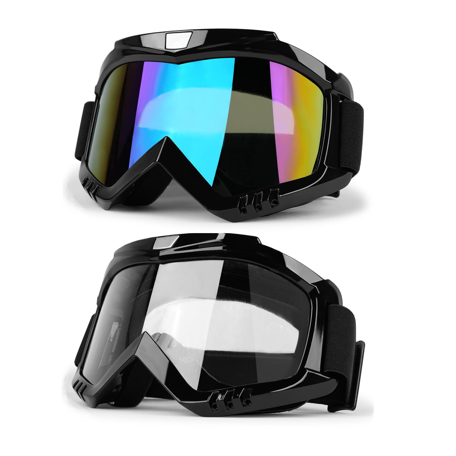 LMAVAG dirt bike goggles offer wide vision and anti-fog performance for riders.