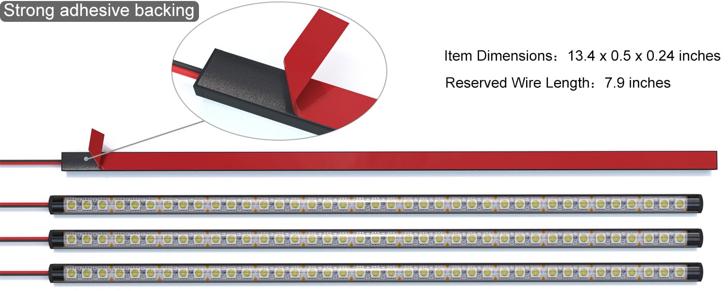 LMGYES light bar with adhesive backing for cabinet or shelf mounting