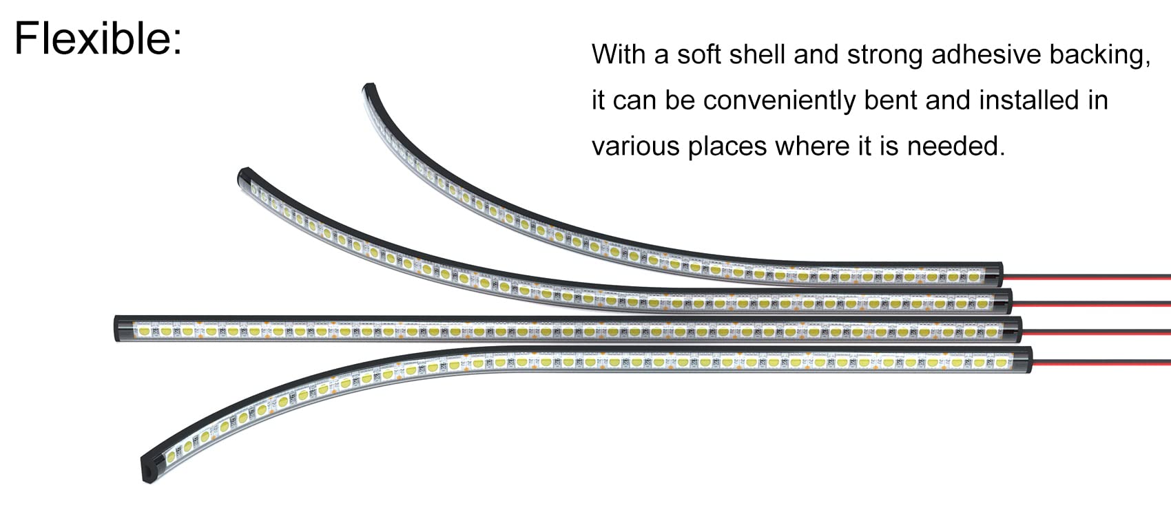 LMGYES vehicle-compatible LED strip suitable for cars, trucks, RVs