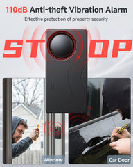 LNKERCO 110dB car alarm side view highlighting compact design for versatile mounting