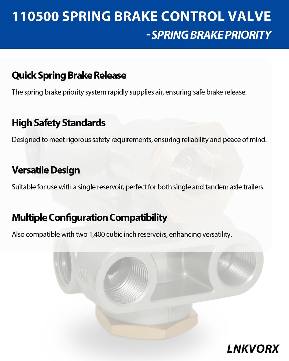 Lnkvorx 110500 durable zinc alloy body communicates long lasting reliability