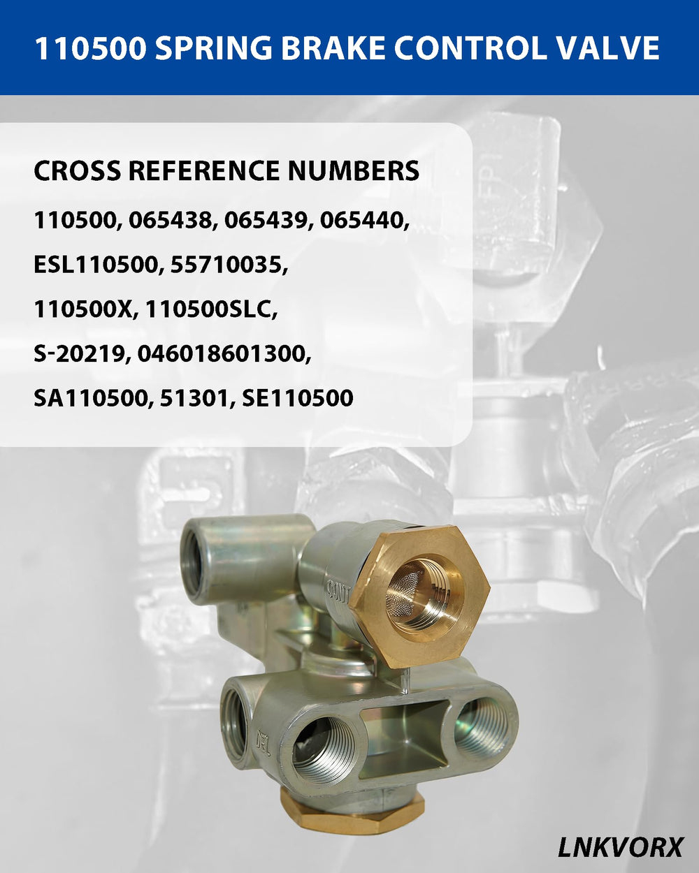 Lnkvorx 110500 valve side profile highlights compact design for easy installation