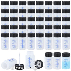 Lnrueg 60pcs 2oz touch-up bottles set for car, wall, and craft repairs