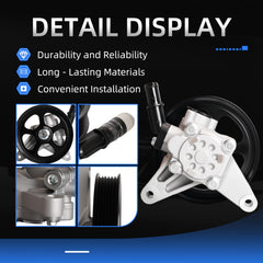 Loautong V6 3.5L power steering pump detail with pulley, easy fit