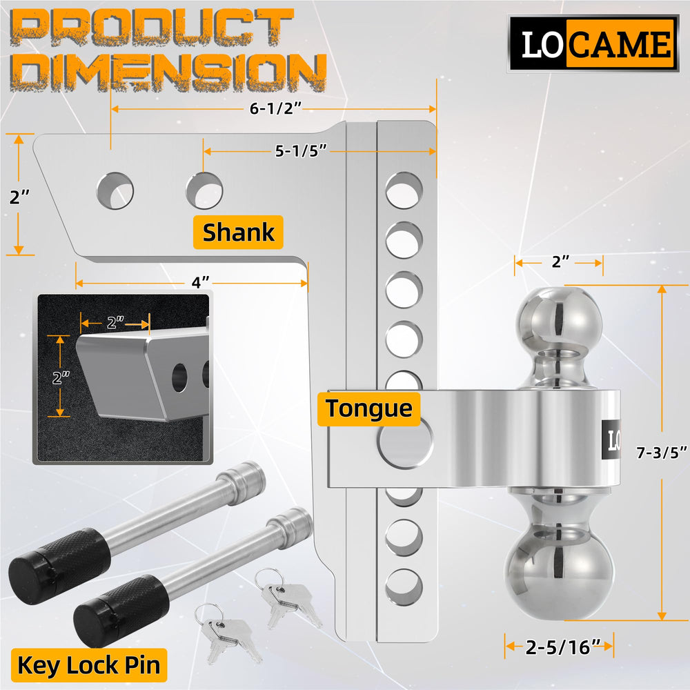 LOCAME compact packaging with easy-install pins and assembly.