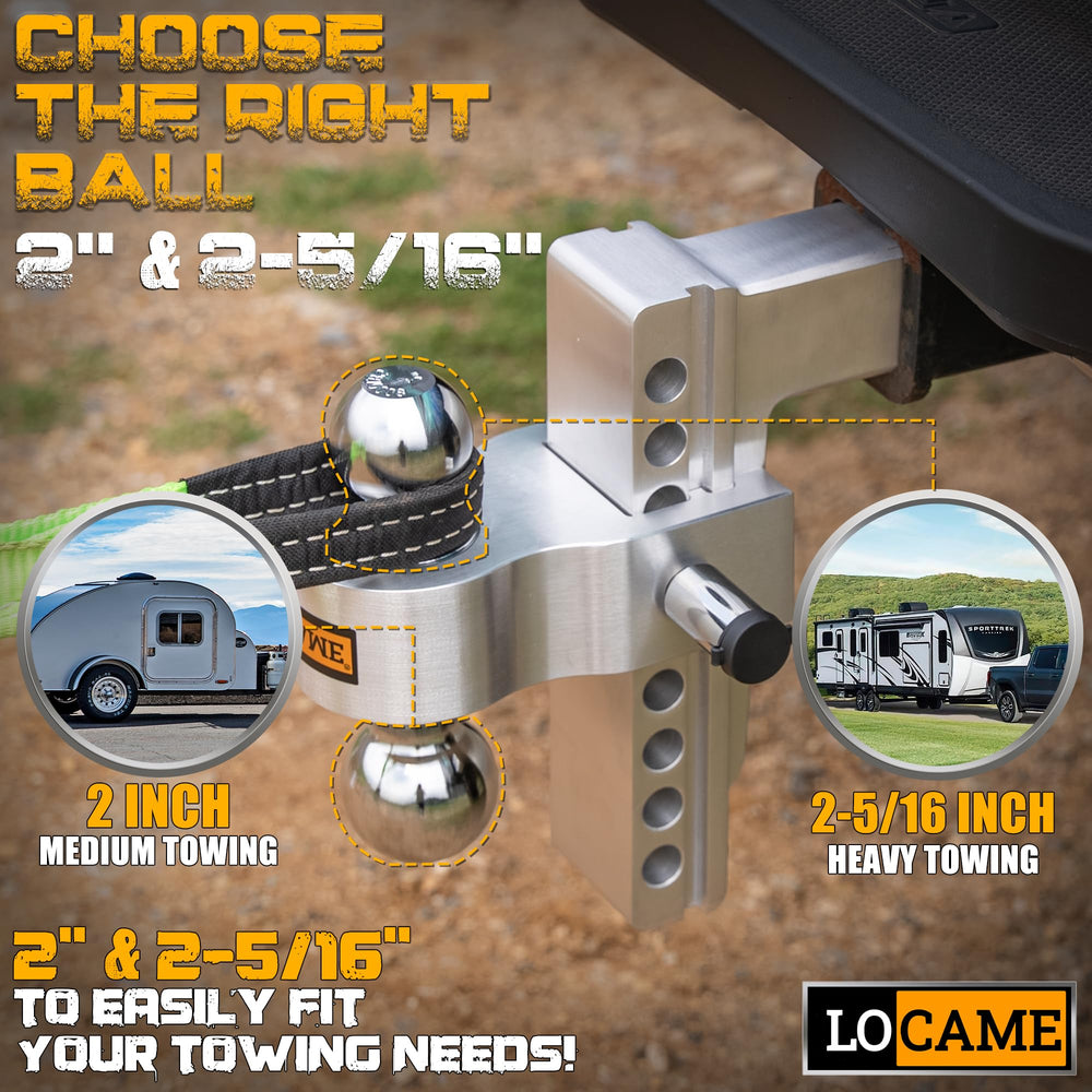 LOCAME 2.5-inch receiver compatibility for trailers