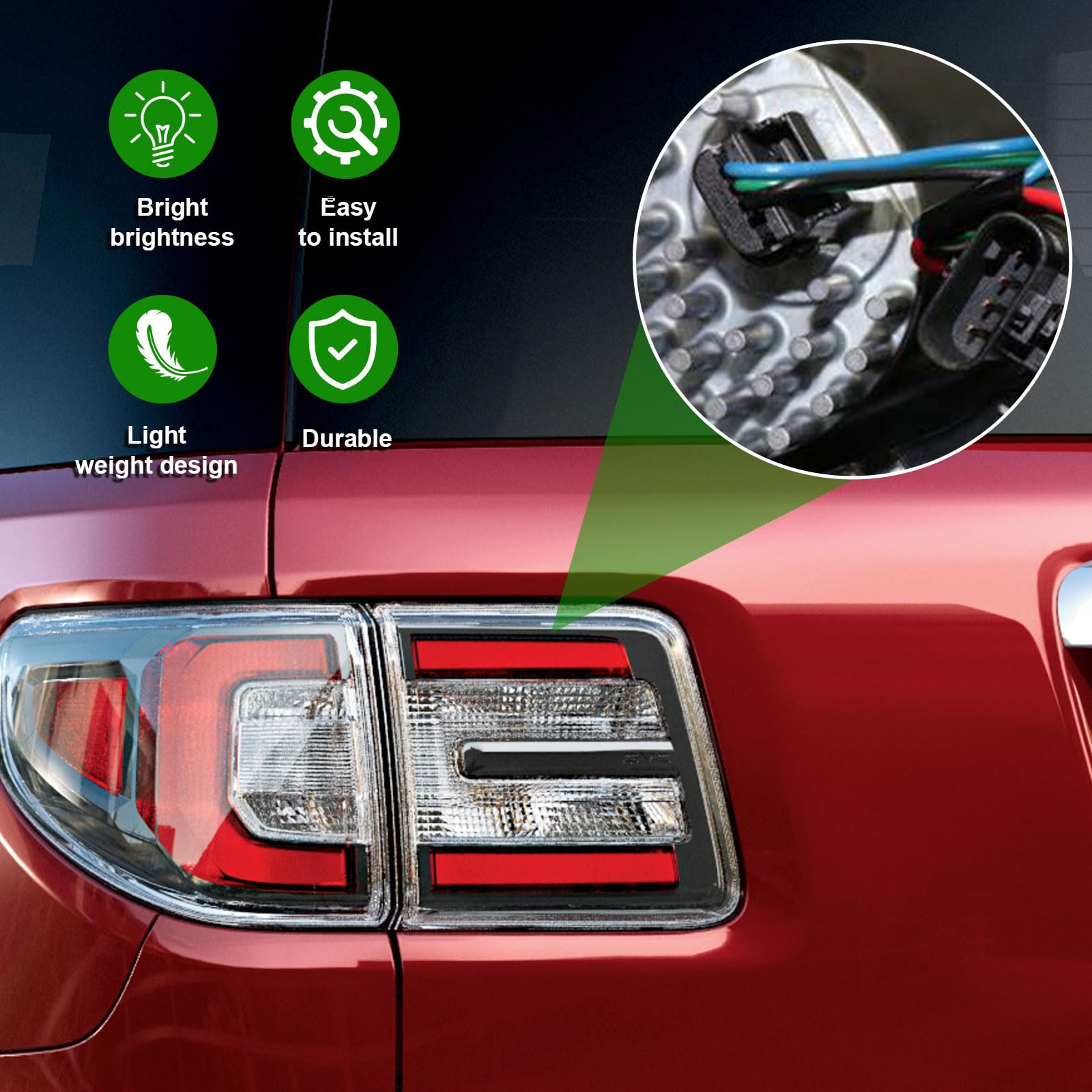 Durable ABS-aluminum Lochnchn tail light bulb construction