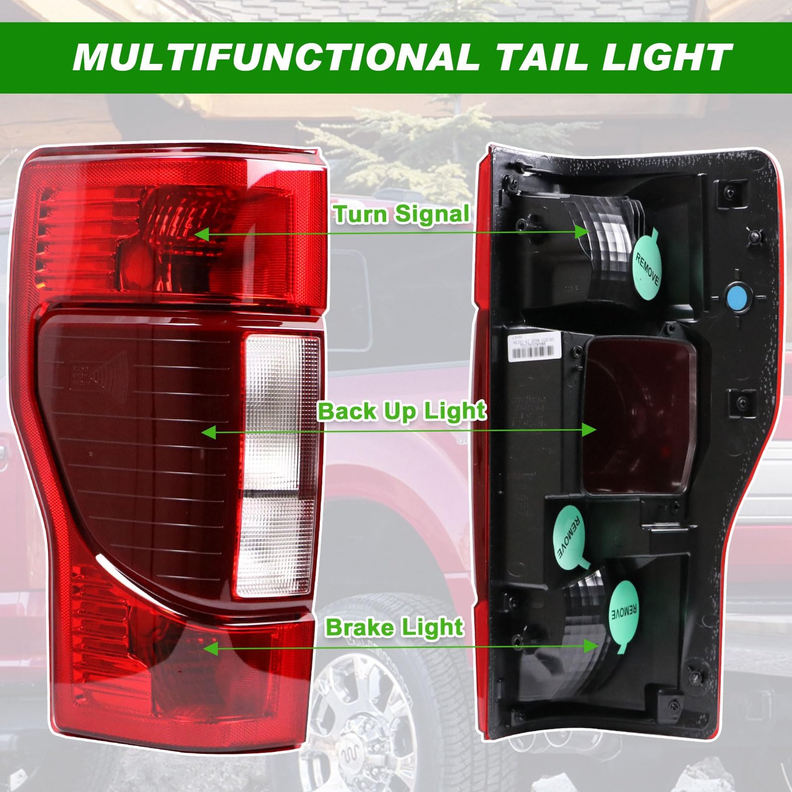 Lochnchn f250-f350 right passenger tail light; direct OE replacement.