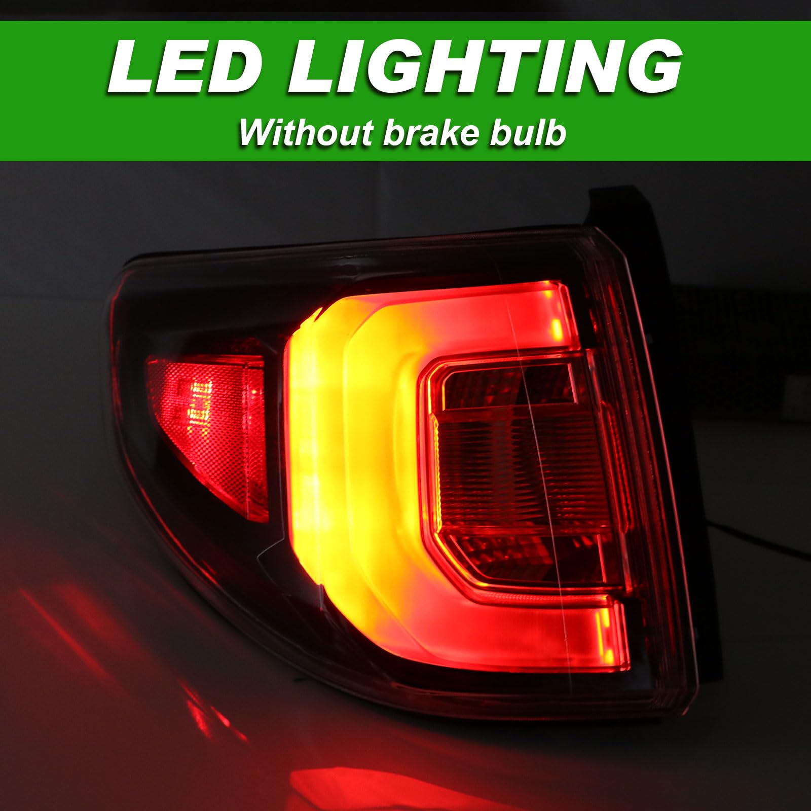 Lochnchn Acadia tail light back view highlighting waterproof and dustproof housing