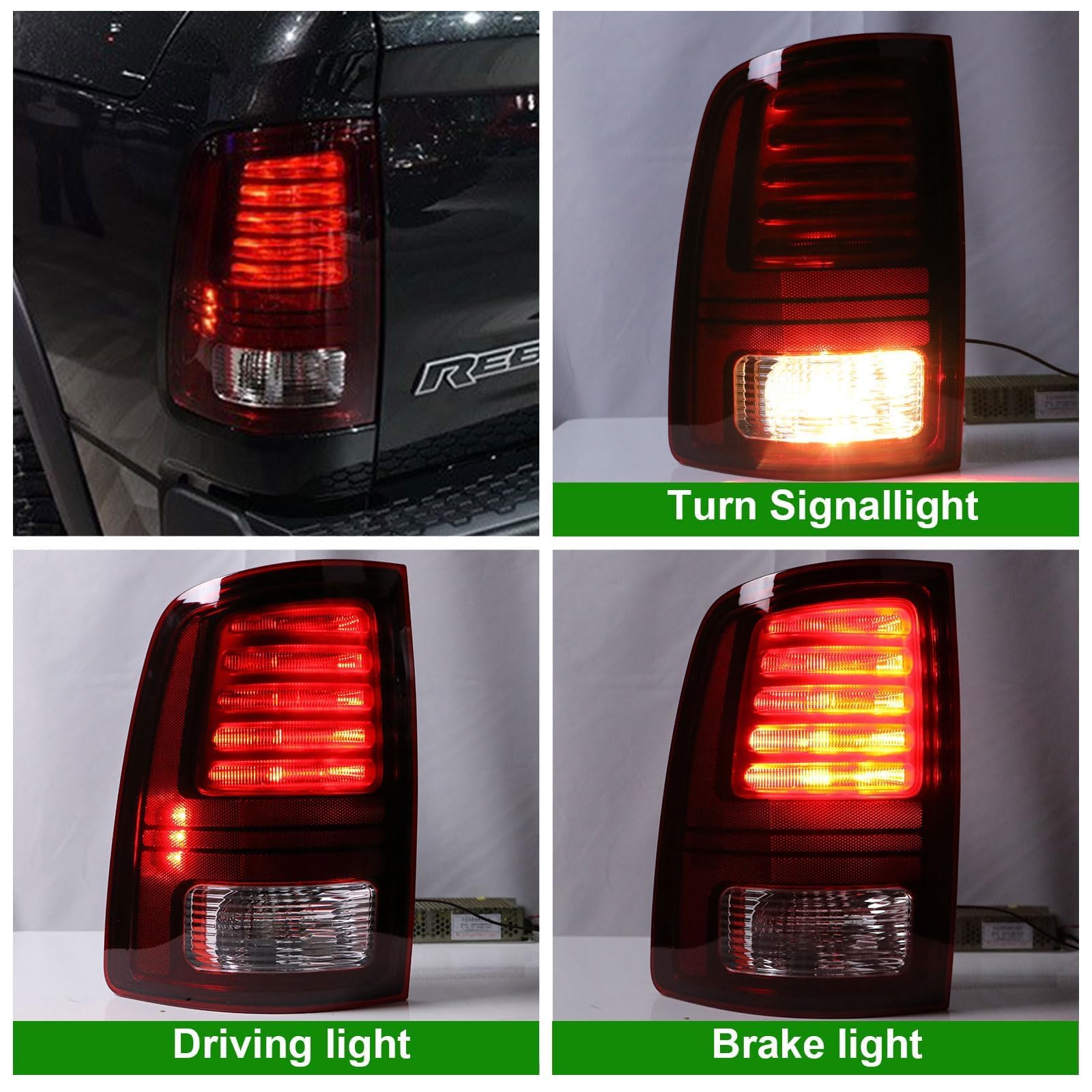 Lochnchn LED tail light for Ram 2500/3500 driver side with strong illumination