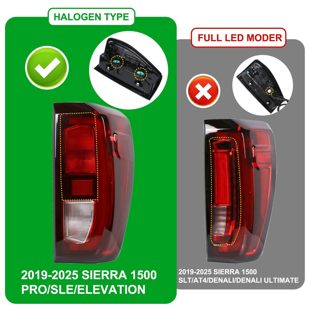 Lochnchn halogen tail light compatible with factory models for replacement