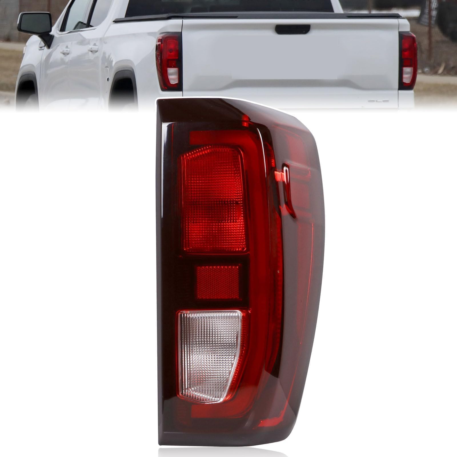 Lochnchn right passenger tail light for GMC Sierra enhances night visibility