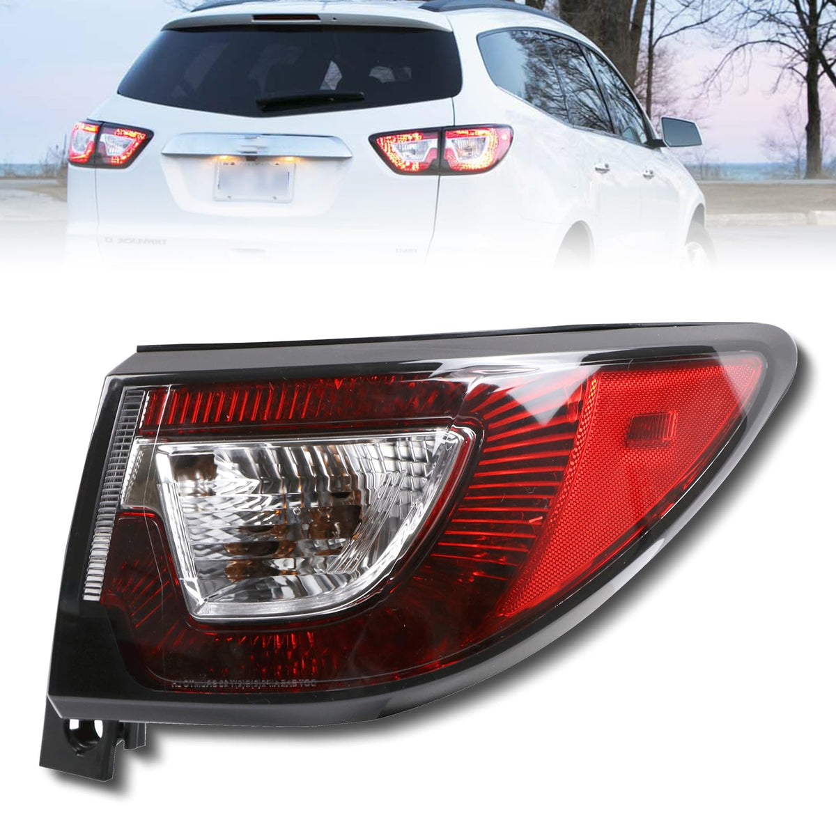 Lochnchn Traverse outer right tail light for Chevrolet Traverse, enhances rear visibility
