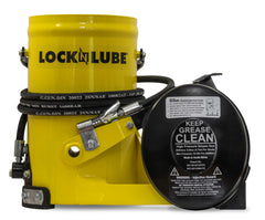 LockNLube G.Gun foot treadle enables hands-free operation during long jobs.
