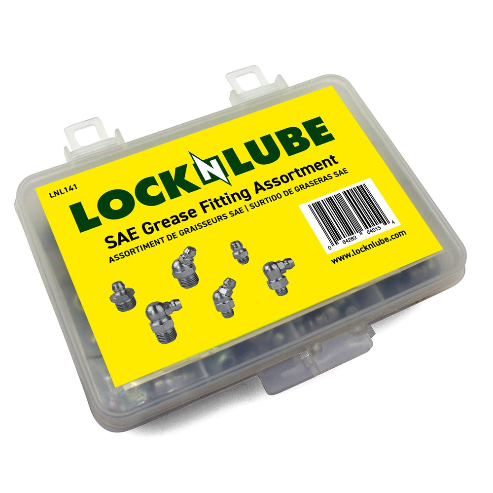LockNLube LNL141 grease fittings set with durable case keeps tools organized