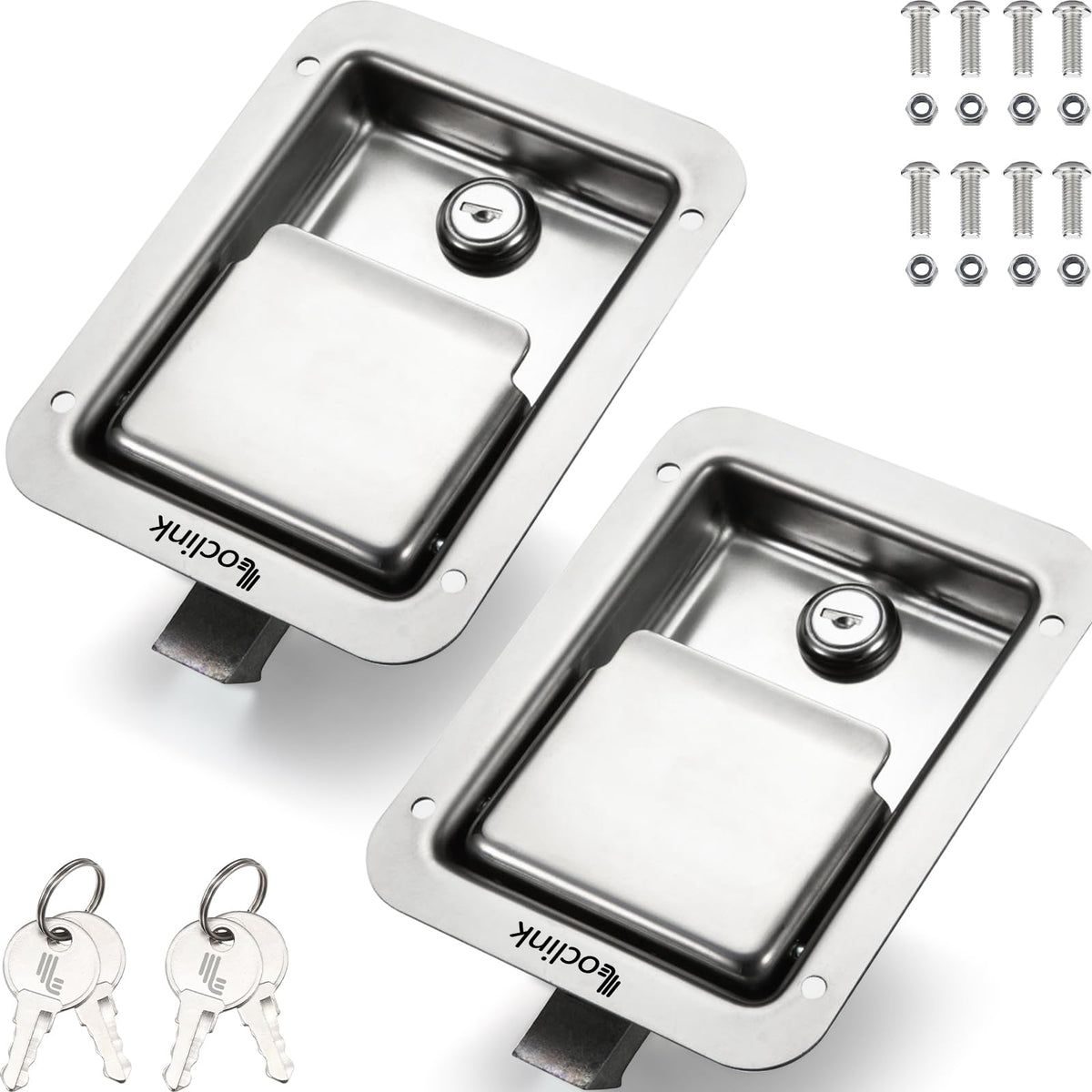 Loclink truck toolbox lock replacement kit for secure truck beds during transport.