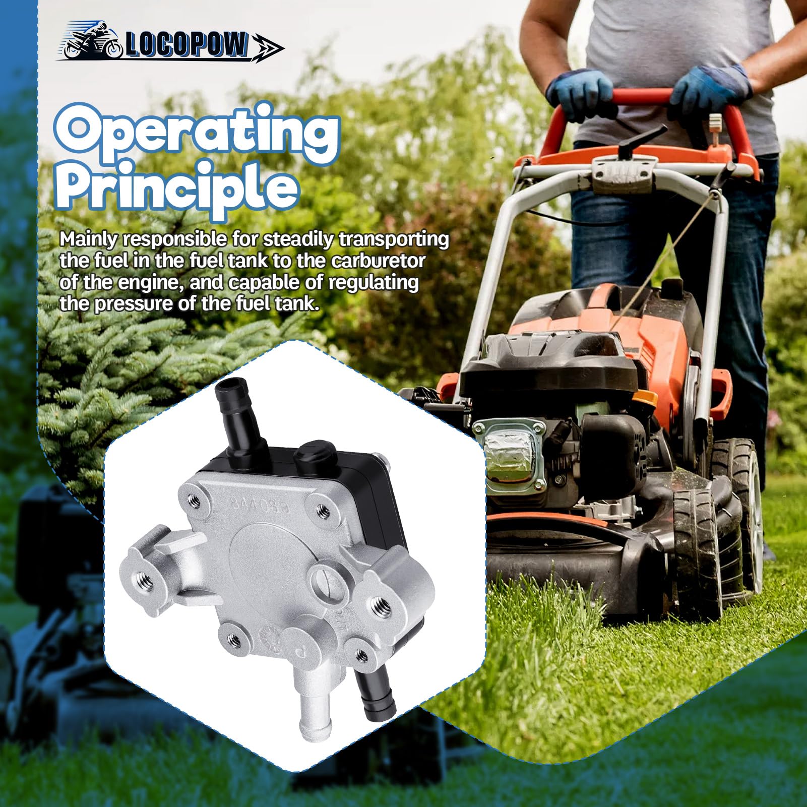LOCOPOW fits models 540000-543000 for compatible lawn equipment maintenance.
