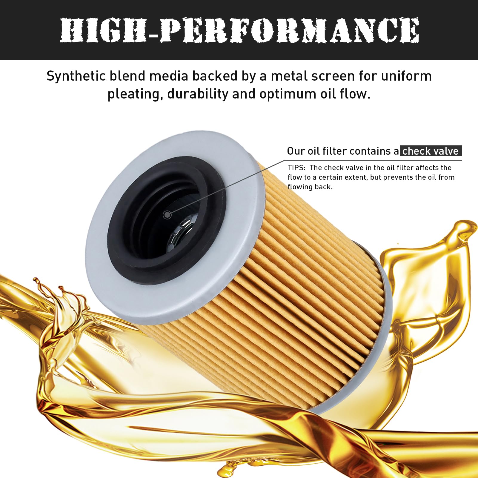 LOCOPOW oil filter for Can-Am Outlander 1000r helps maintain engine cleanliness on rugged trails.