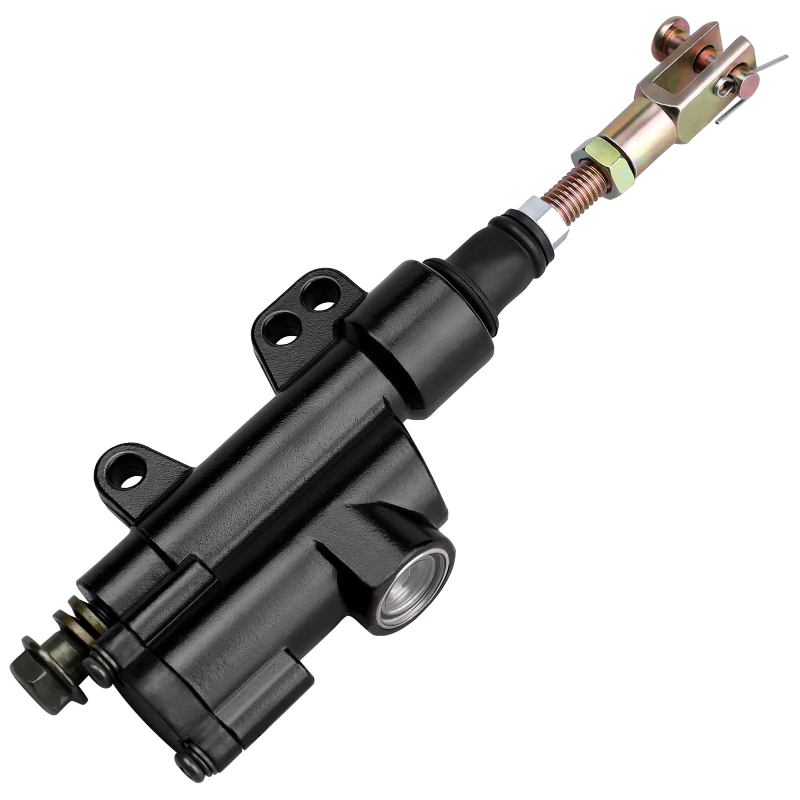 LOCOPOW rear brake master cylinder for 50-125cc ATVs, durable aluminum body.