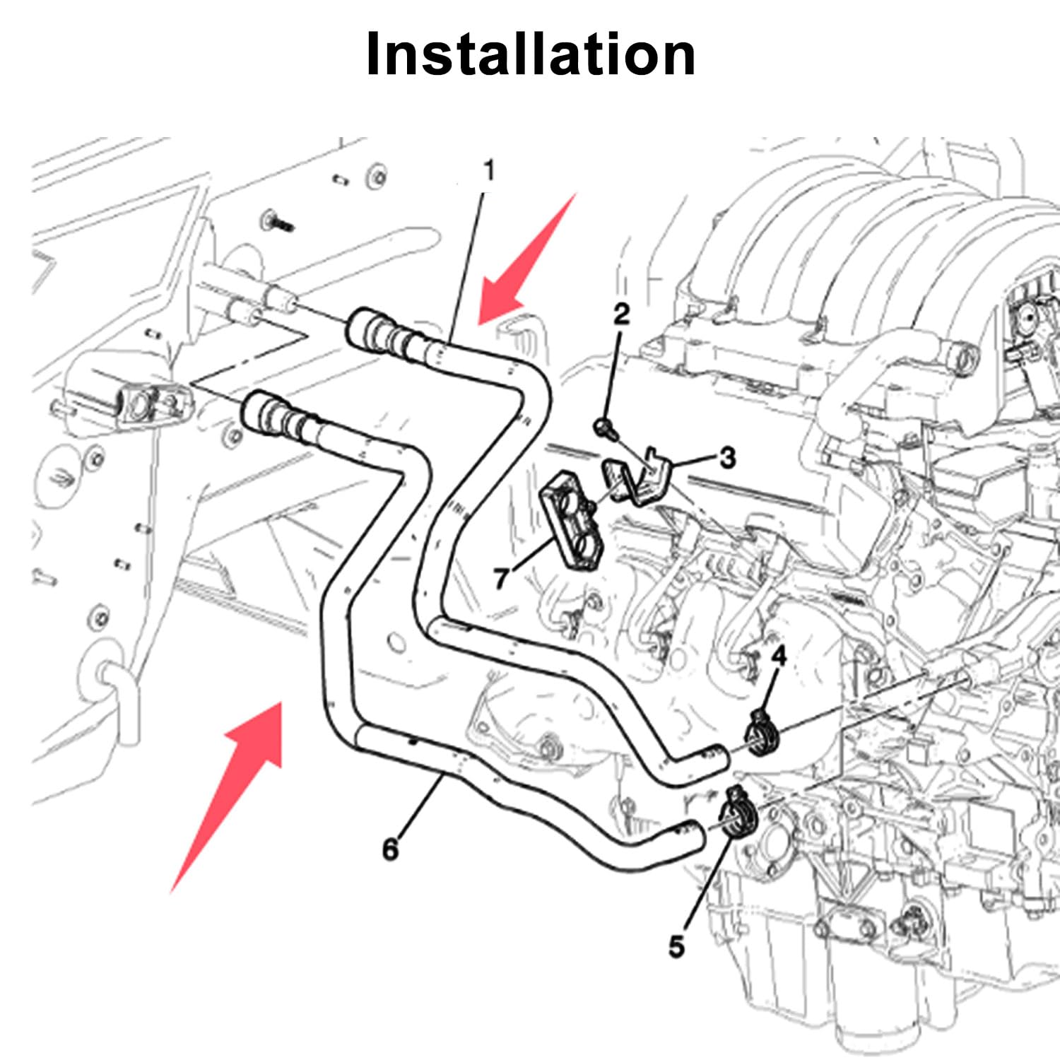 LOCOZI heater outlet hose for Cheyenne 2018; direct replacement ensures proper connection.