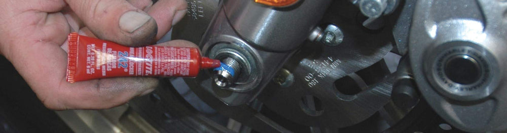 Oil pump bolts treated with Loctite 242 automotive threadlocker