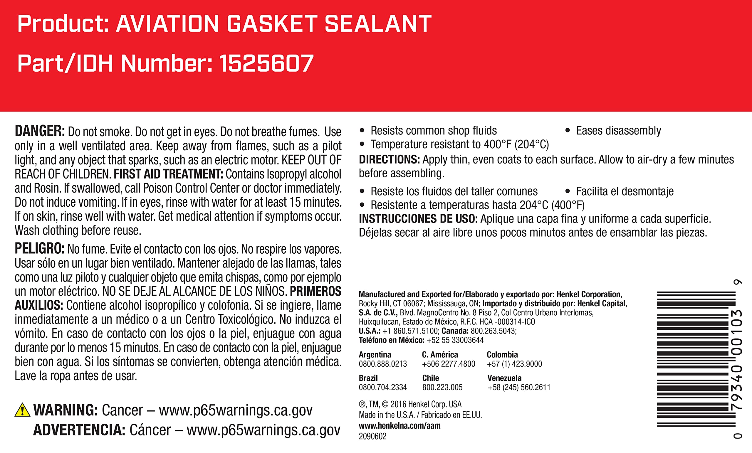 Loctite 565 sealant application shows durable seals for metal fittings and oil lines.
