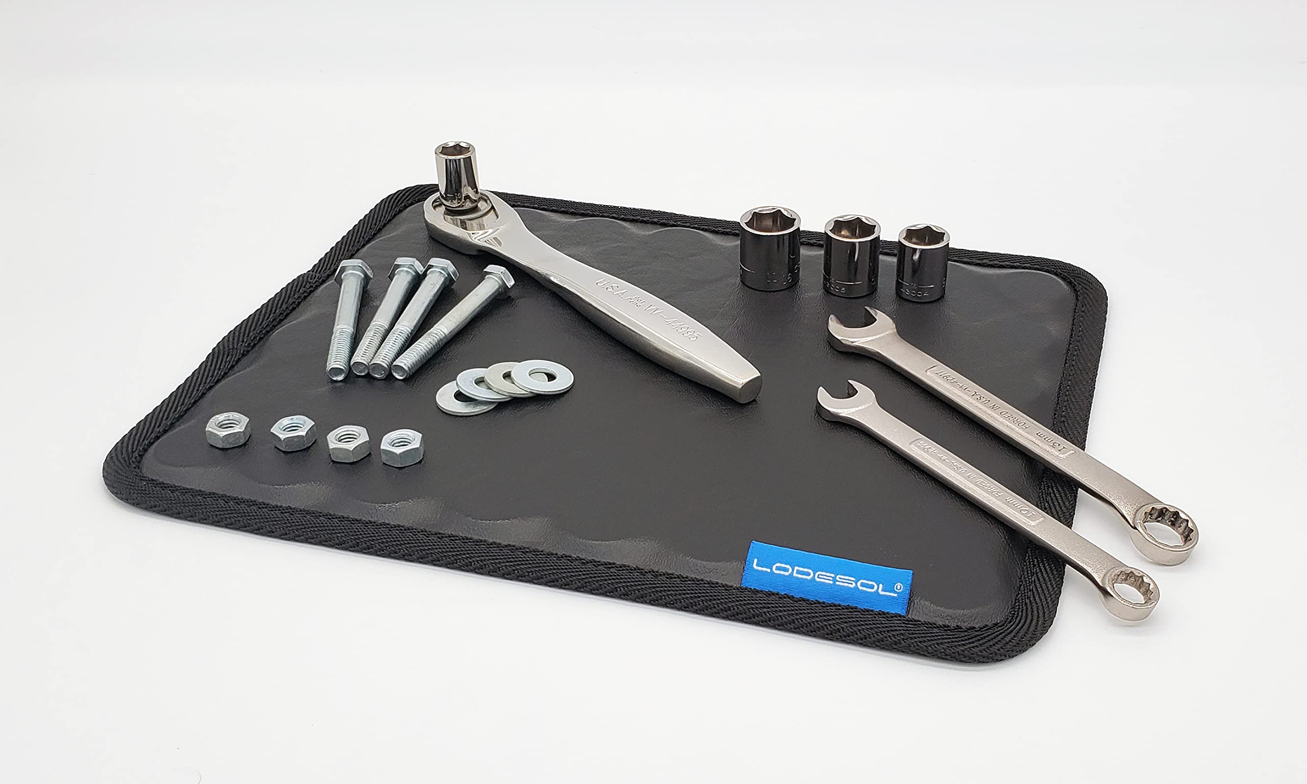 Lodesol MP4835 on toolbox lid keeps sockets within reach.