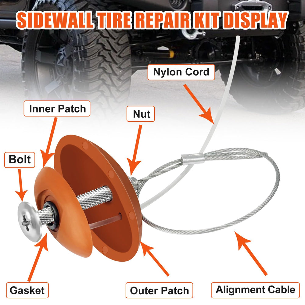 lodfGL emergency sidewall repair kit used on an ATV to reach safety