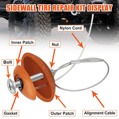 lodfGL emergency sidewall repair kit used on an ATV to reach safety