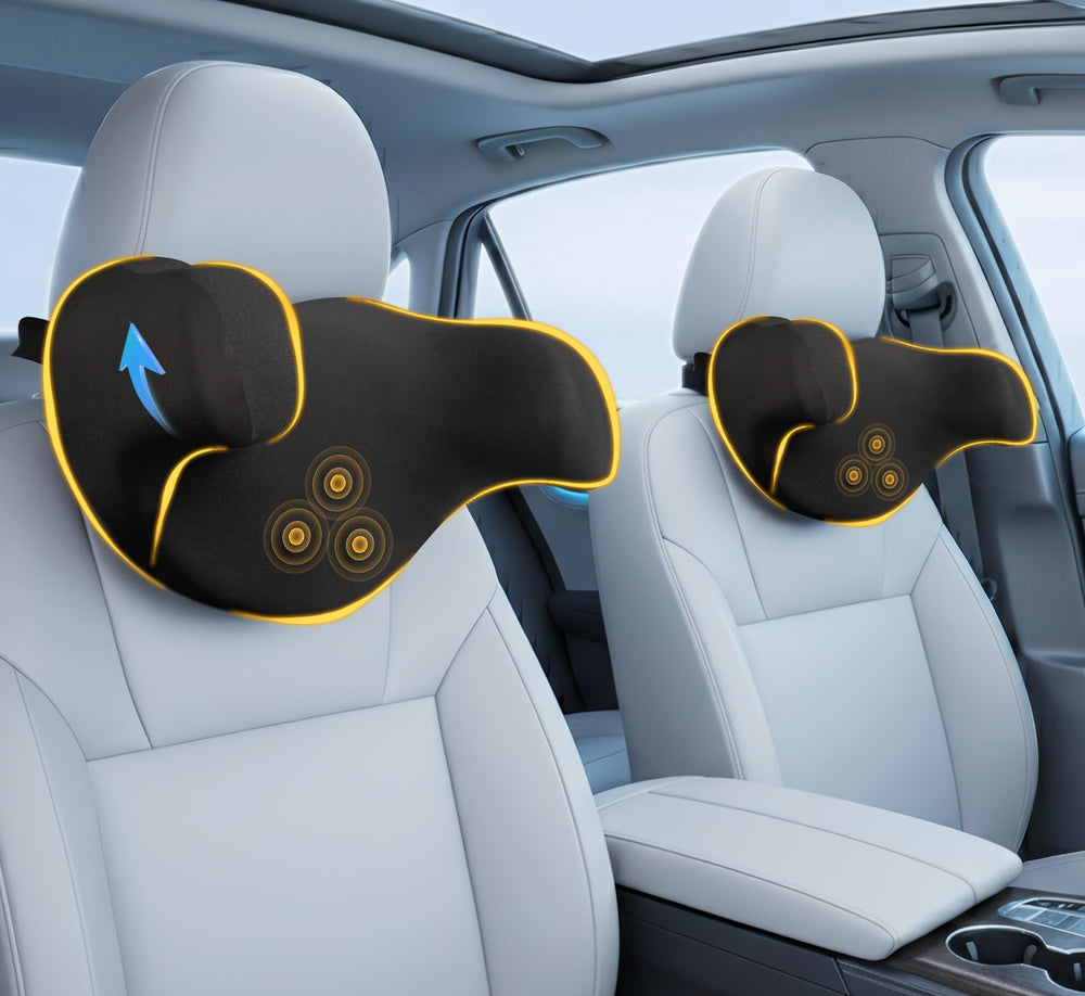 Lofty Aim car neck pillow 2-pack provides ergonomic support for extended drives.