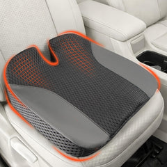 Lofty Aim car seat cushion closeup shows high density foam for long-drive comfort.