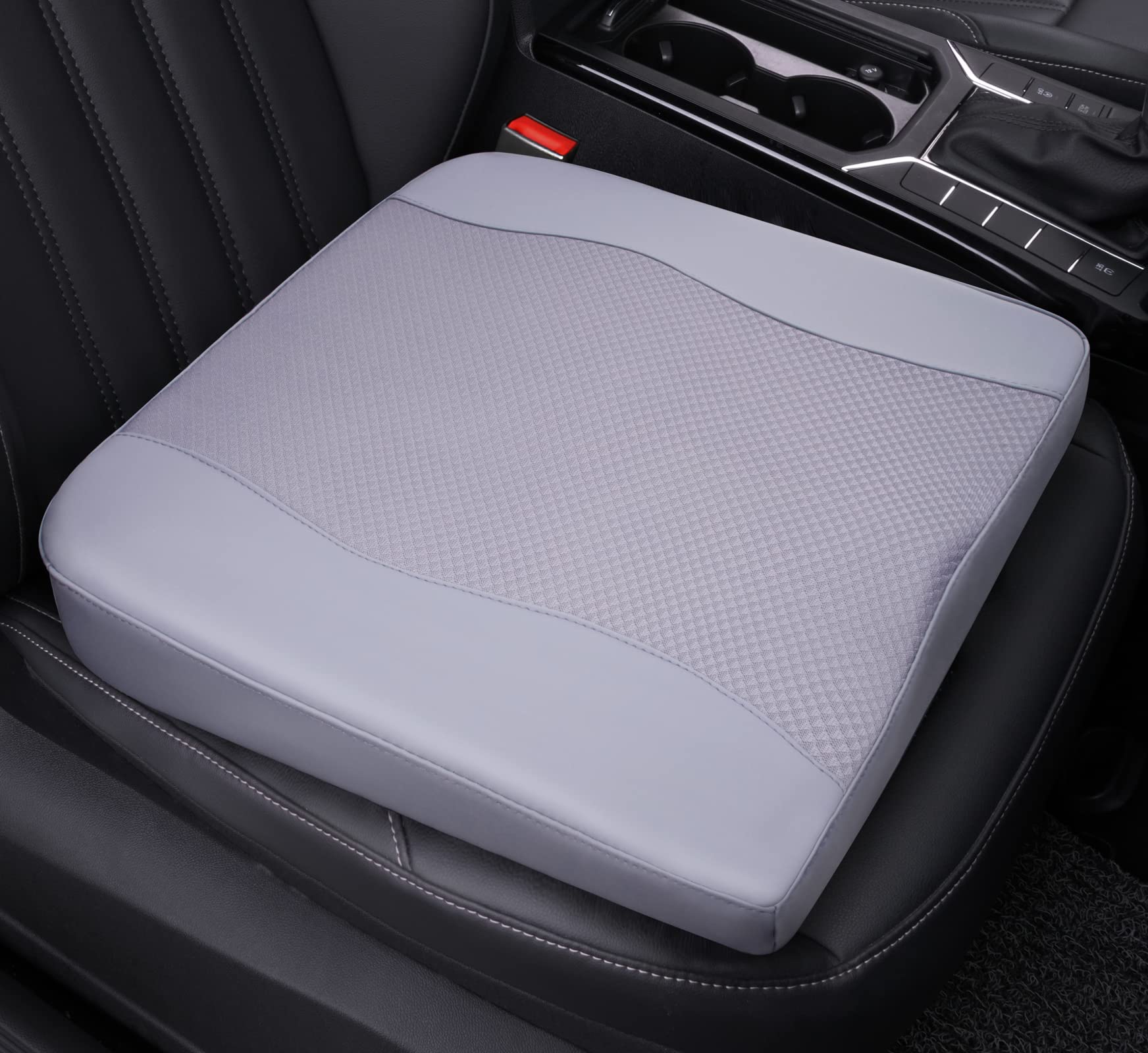 Lofty Aim car seat cushion front view demonstrates ergonomic support for long drives