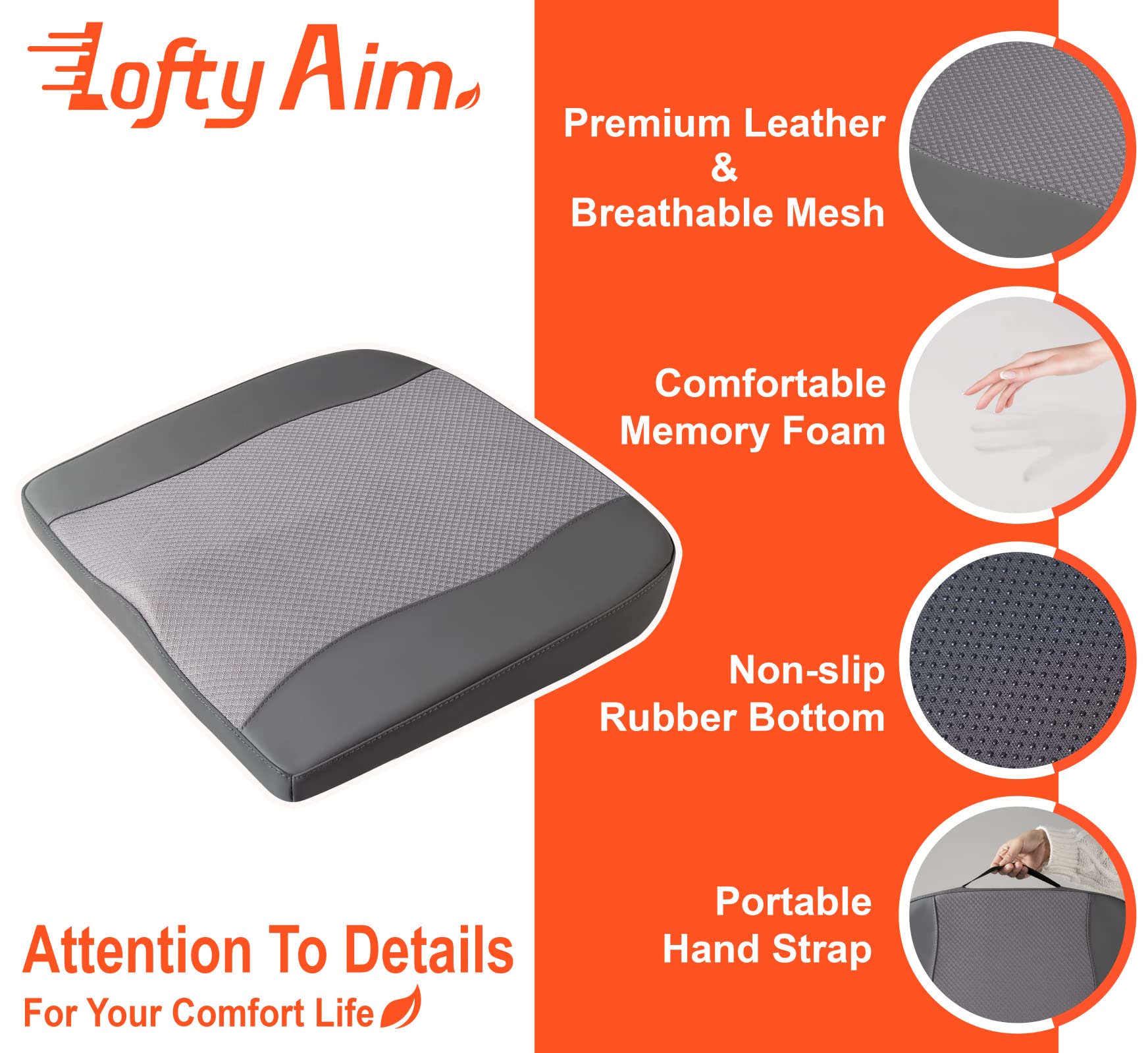 Lofty Aim cushion features easy, tool-free installation.