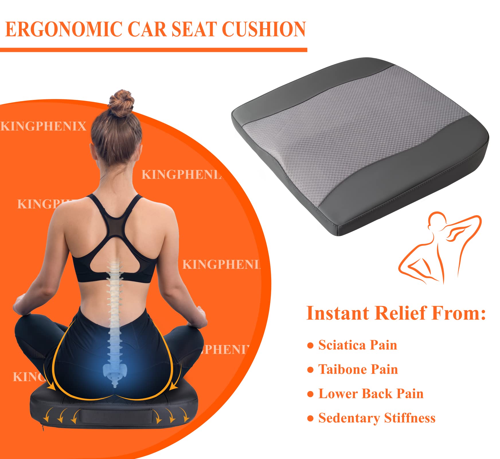 Lofty Aim height-boost cushion adds 2.5 inches for improved road visibility.