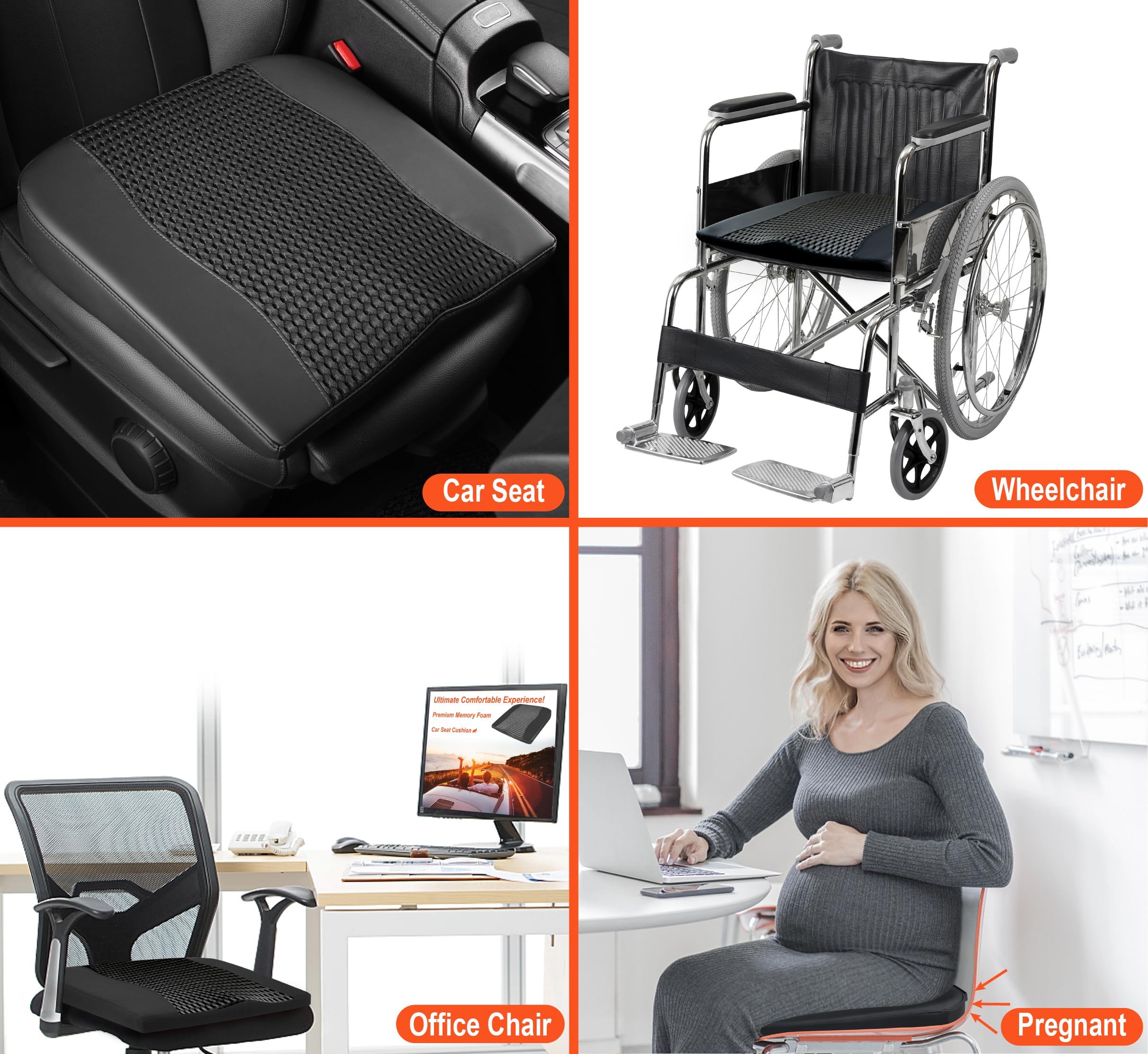 Lofty Aim non-slip base keeps cushion in place during driving
