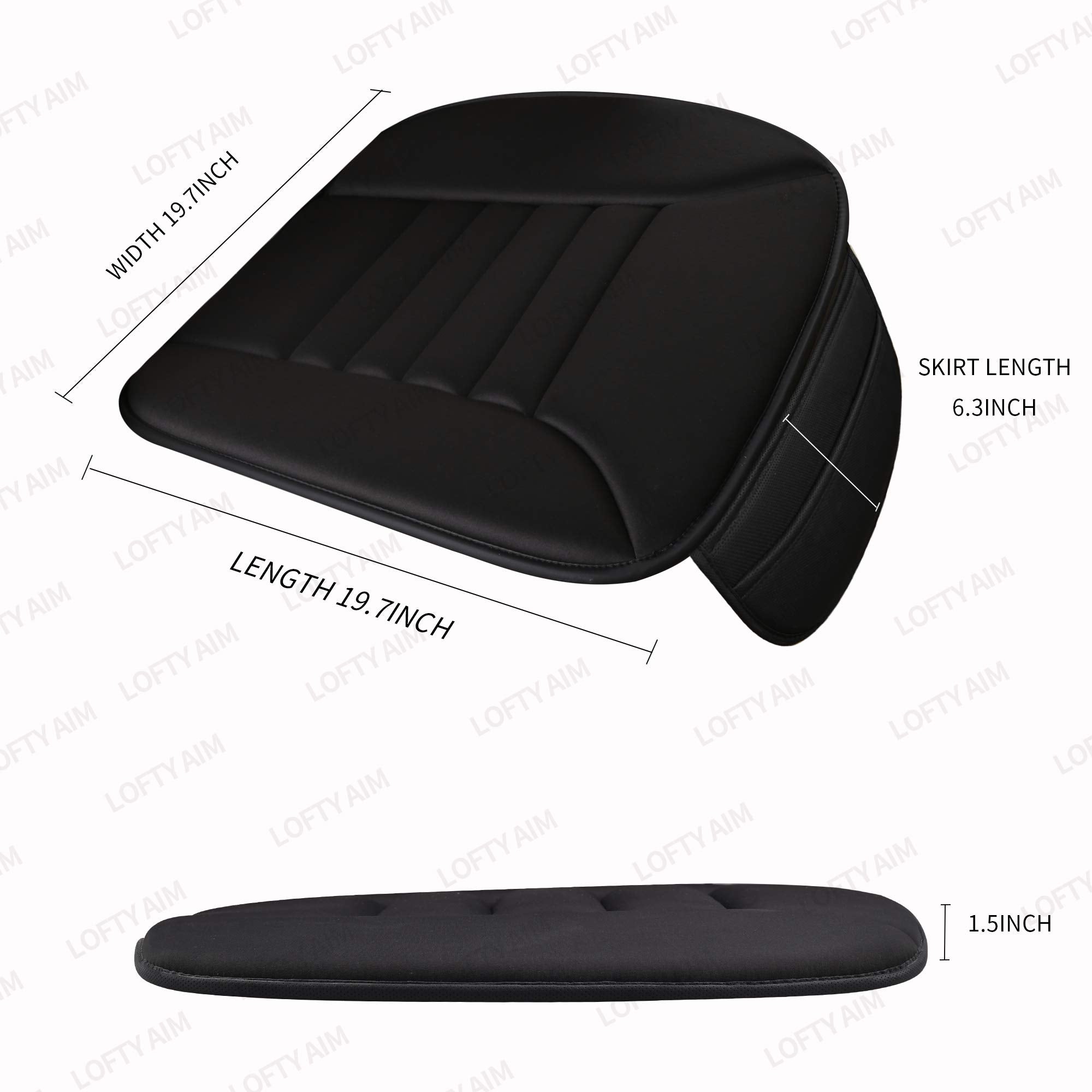 Lofty Aim Premium Car Seat Cushion soft breathable fabric enhances comfort in all seasons.