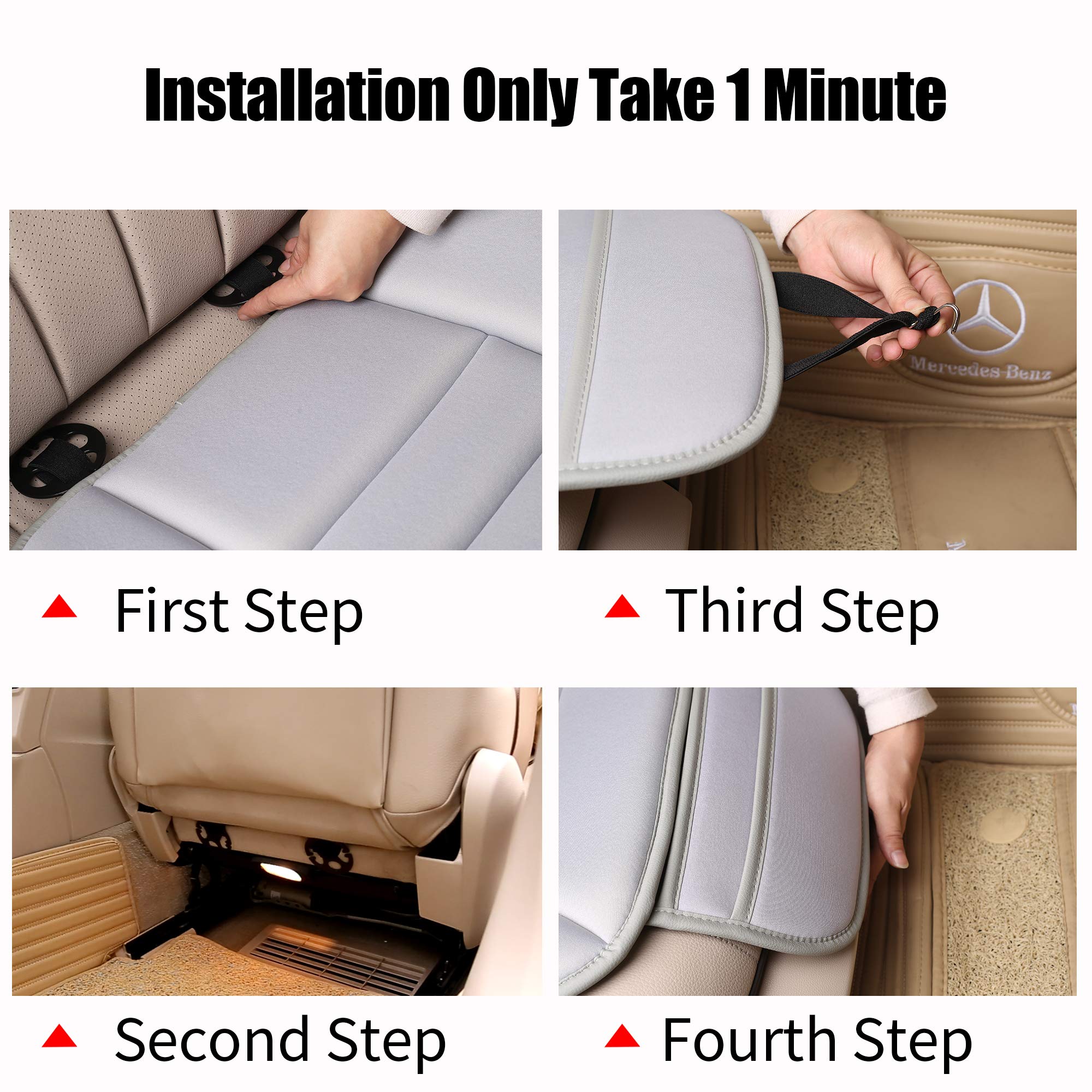 Lofty Aim quick-install cushion fits most cars in minutes.