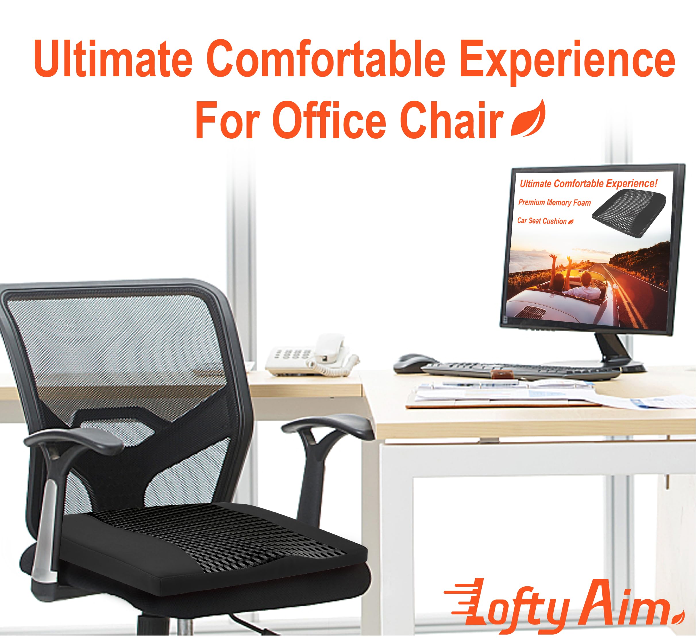 Lofty Aim W-shape ergonomic design emphasis for comfortable, long-drive seating