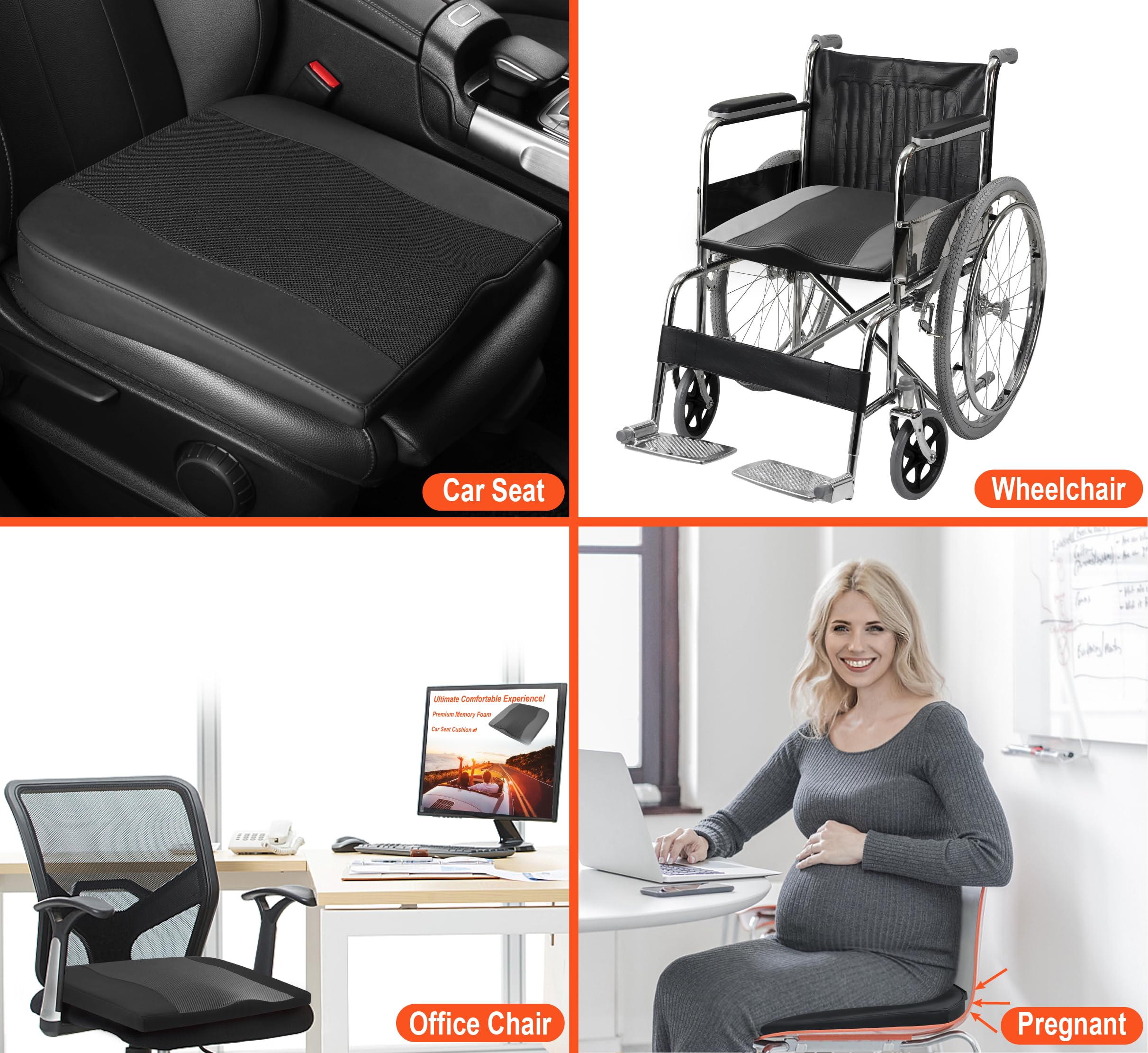 Lofty Aim cushion fits cars, trucks, office chairs, wheelchairs, and more