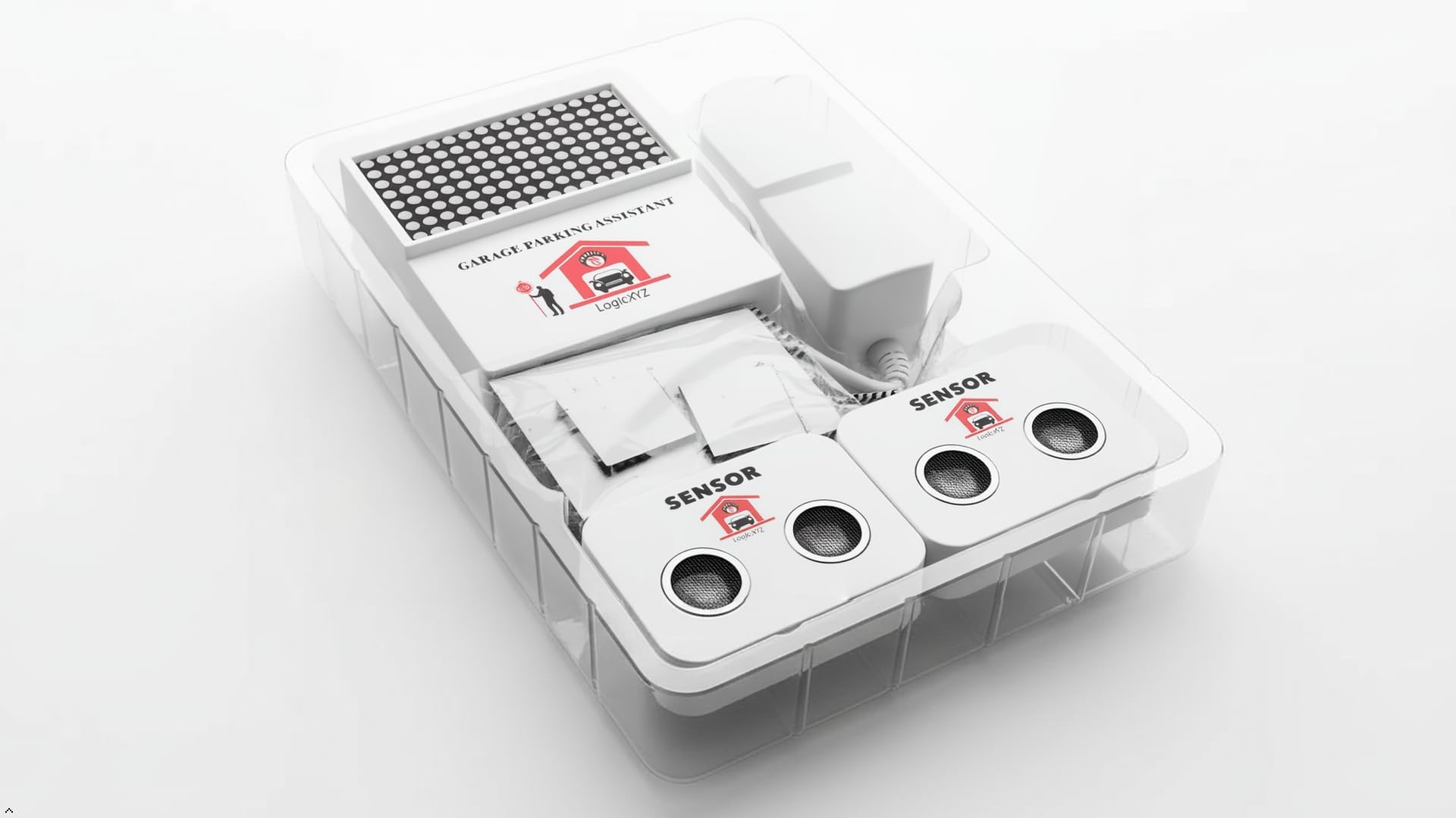 LogicXYZ AC adapter powers the unit for reliable operation.