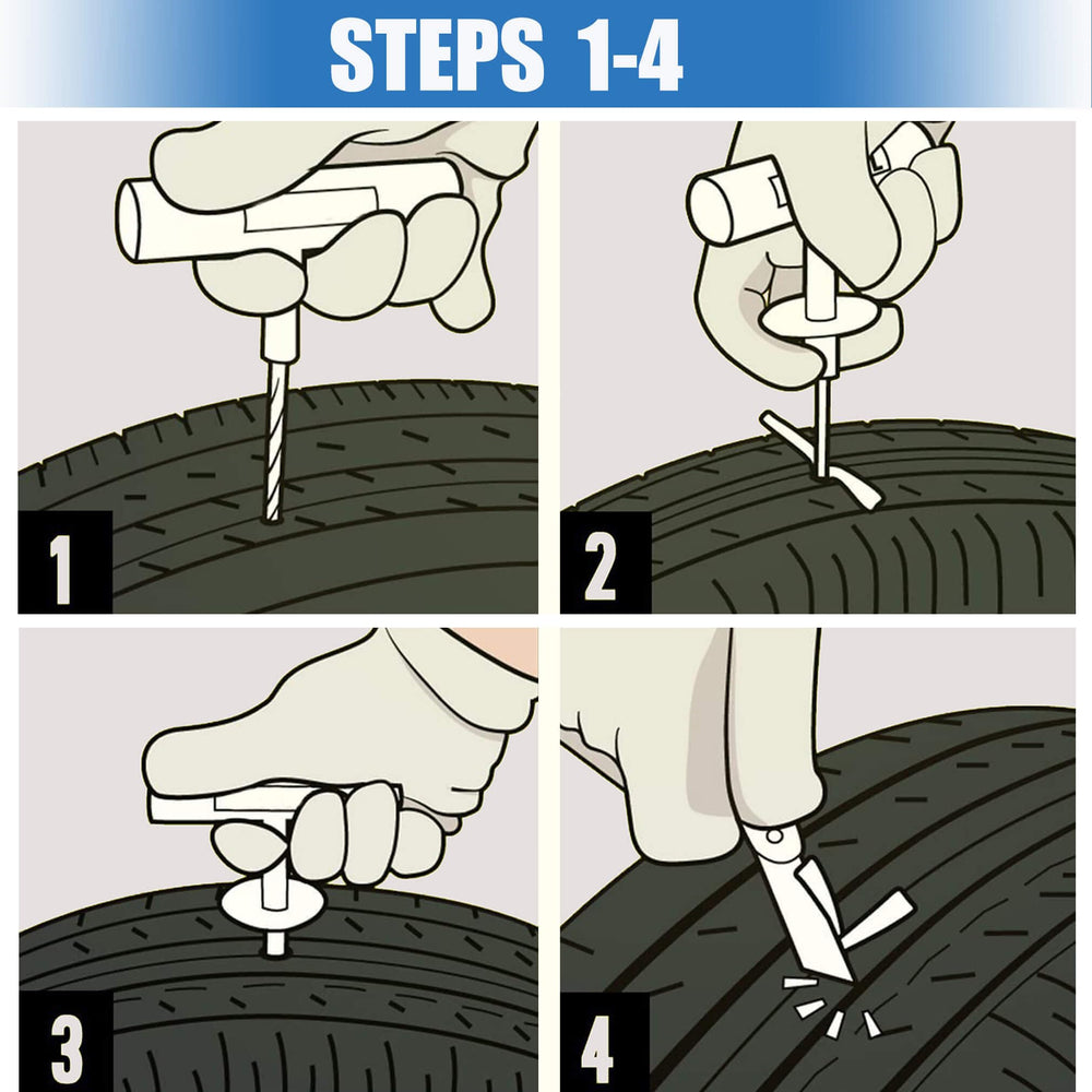 LOGOL Tubeless tire repair application shows quick, practical field fixes.