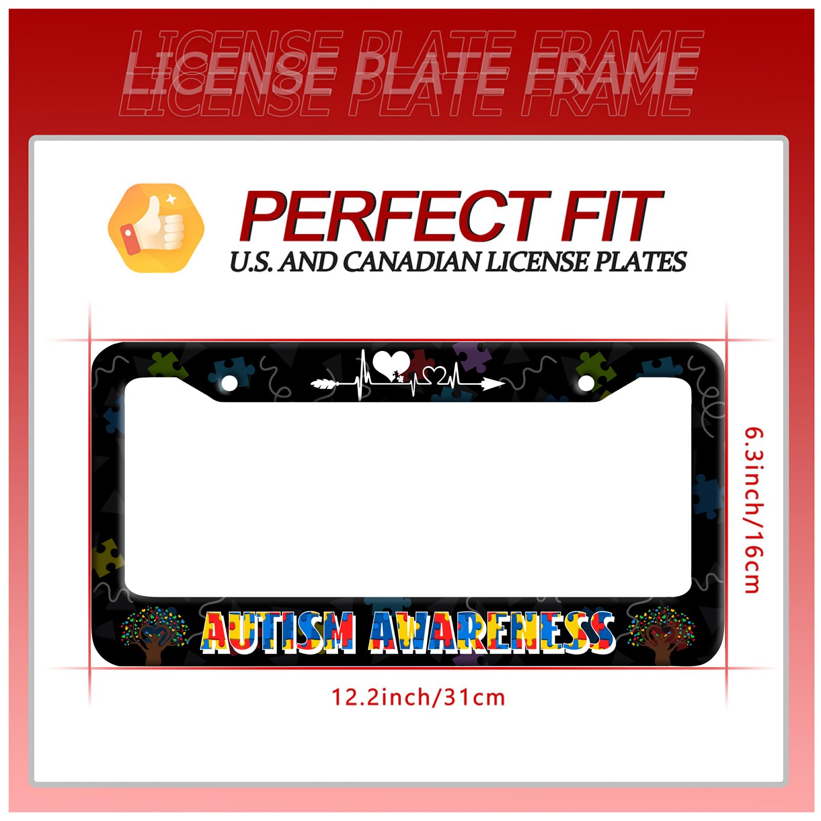 LOISTAVA license frame colorful print design adds visual appeal
