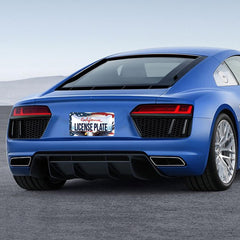 LOISTAVA Stainless steel license plate frame on car, weatherproof and long-lasting.