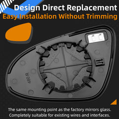 LOIYLLEN direct-fit mirror glass for Toyota Corolla, no trimming needed.