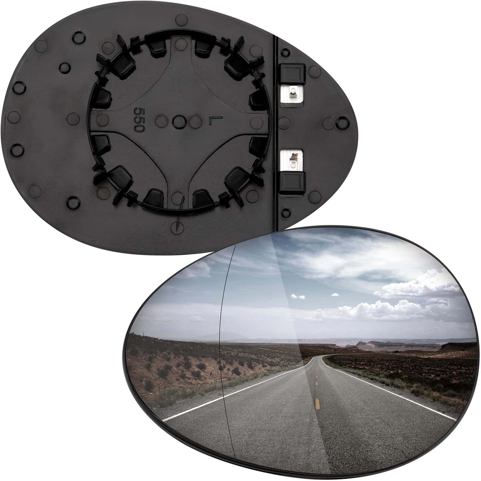 Loiyllen driver side mirror glass direct-fit for Mini Cooper; easy installation.