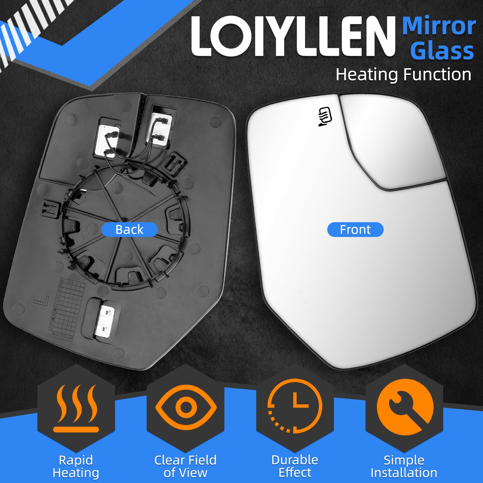 LOIYLLEN driver-side mirror replacement Ford Escape backboard compatibility for easy swap