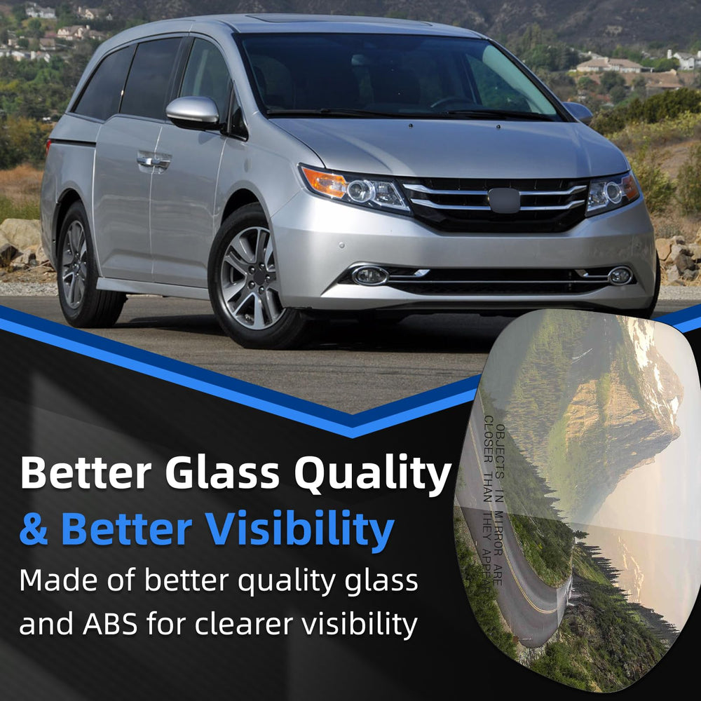 Easy installation with the same mounting points for Honda Odyssey mirrors.
