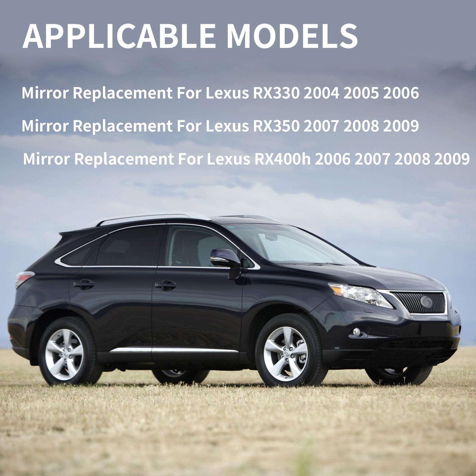 Step-by-step installation guide image for LOIYLLEN Lexus RX mirrors